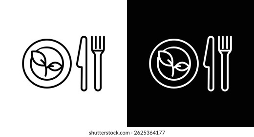 Healthy food icon concept stroke on white background