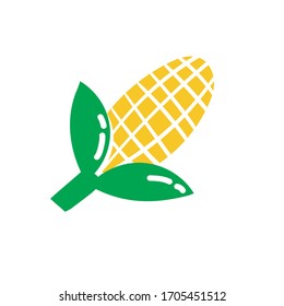 Healthy food icon. Corn Image. Drawing loose stroke.