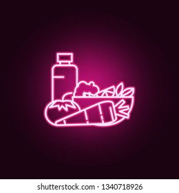 healthy food icon. Elements of Cancer day in neon style icons. Simple icon for websites, web design, mobile app, info graphics