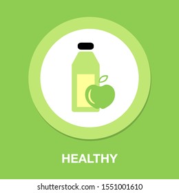 healthy food icon. flat illustration of healthy food vector icon for web