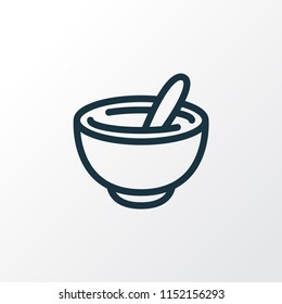 Healthy food icon line symbol. Premium quality isolated bowl element in trendy style.