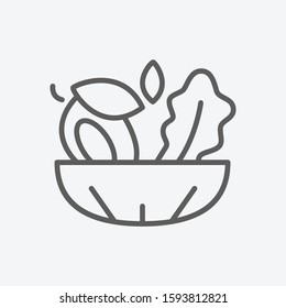Healthy food icon line symbol. Isolated vector illustration of icon sign concept for your web site mobile app logo UI design.
