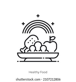 Healthy Food icon. Outline style icon design isolated on white background