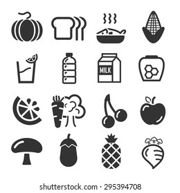 healthy food icon set