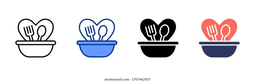 Healthy Food icon set multiple style collection
