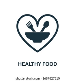 Healthy Food icon. Simple illustration from healthy lifestyle collection. Creative Healthy Food icon for web design, templates, infographics and more