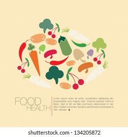healthy food icon. vector illustration