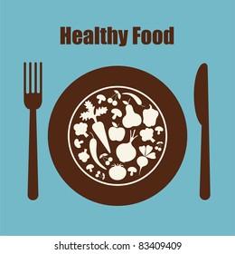 Healthy Food Icon. Vector Illustration