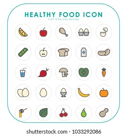 Healthy food icons