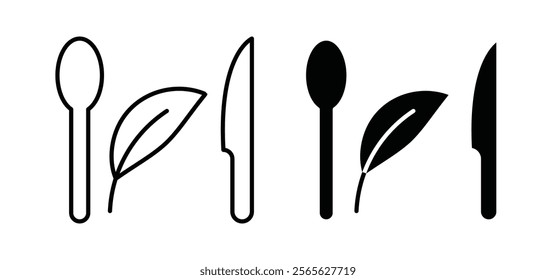 Healthy food icons in black and white colors