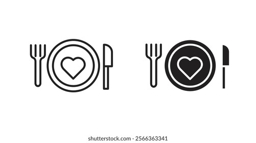 Healthy food icons in line stroke and flat versions