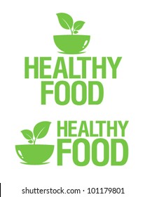 Healthy Food Icons Set.