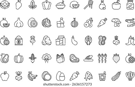 Healthy food icons icons Simple vector icon. Illustration symbol design template for web mobile UI element. 