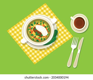 healthy food illustration colorful vector