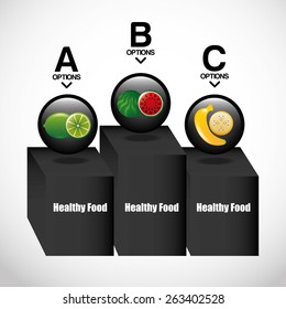 healthy food infographics design, vector illustration eps10 graphic 
