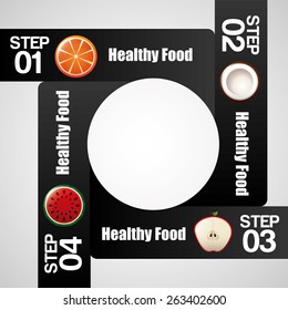 healthy food infographics design, vector illustration eps10 graphic 