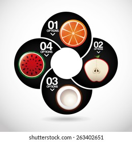 healthy food infographics design, vector illustration eps10 graphic 