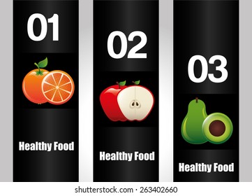 healthy food infographics design, vector illustration eps10 graphic 