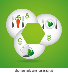 healthy food infographics design, vector illustration eps10 graphic 