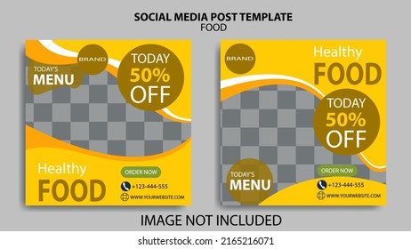 Healthy food Instagram social media template