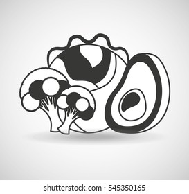 healthy food isolated icon vector illustration design