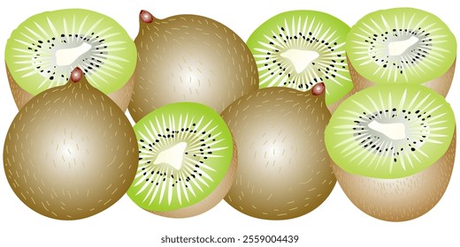 Healthy food kiwi fruit vector design