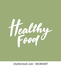 Healthy food lettering