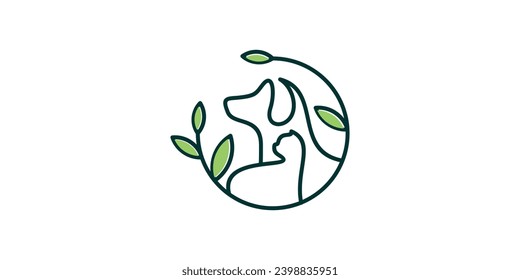 healthy food logo design, combination of food logos, vector icons, symbols. combination of plants with pets, minimalist lines.