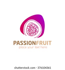 Healthy food logo design concept. Organic fruit icon symbol. Vector.