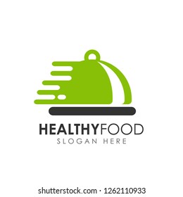 healthy food logo design. food delivery logo