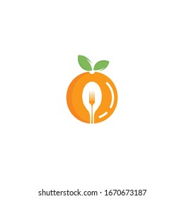 Healthy food logo design. Diet and weight loss concept.	
