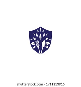 Healthy Food Logo design. Organic Food Logo 