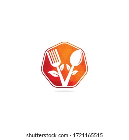 Healthy Food Logo design. Organic Food Logo.