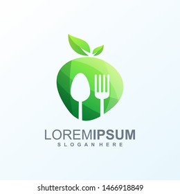 healthy food logo design ready to use