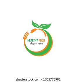 Healthy Food Logo Design Template
