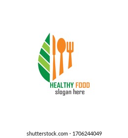 Healthy Food Logo Design Template
