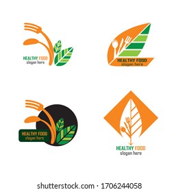 Healthy Food Logo Design Template
