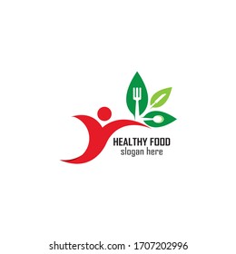 Healthy Food Logo Design Template
