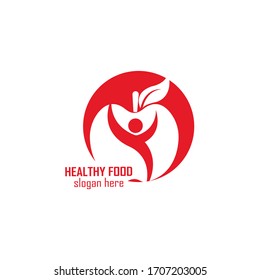 Healthy Food Logo Design Template
