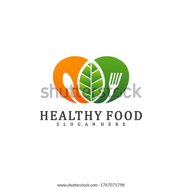 Healthy Food Logo Design Template Food Stock Vector (Royalty Free ...