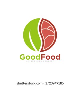Vector de diseño de logotipos de productos saludables