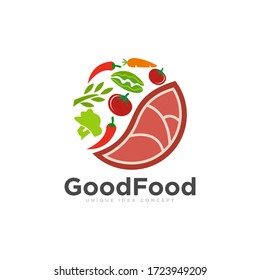 Healthy Food Logo Design Vector