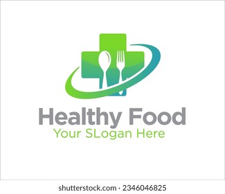 healthy food logo designs simple modern for medical logo and nutrition
