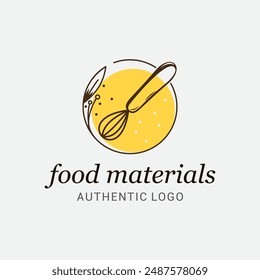 Healthy food logo. Healthy food ingredient