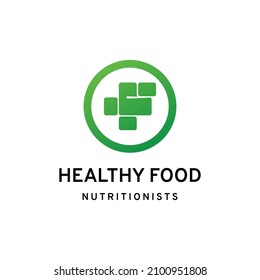 healthy food logo. nutritionist logo. medical symbol design and letter F