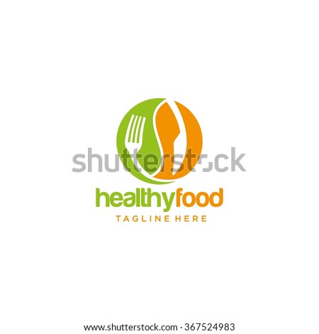 Healthy Food Logo Template Stock Vector (Royalty Free) 367524983