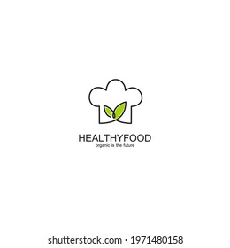 healthy food logo template. Can be used for food product logos made from vegetables, nutritious food logos, organic products logos etc.