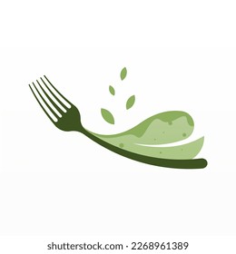 Healthy food logo template. Natural meal logo design. Diet food logo design concept