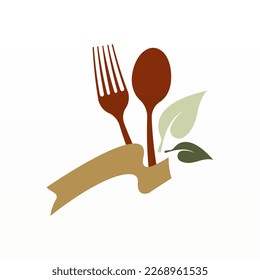 Plantilla de logotipo de alimentos saludables. Diseño del logo de la comida natural. Concepto de diseño de logotipo de alimentación dietética