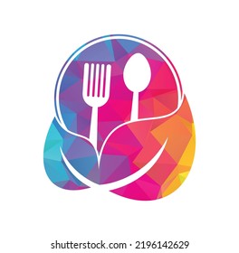 Healthy Food Logo Template. Nature Organic food logo design.	